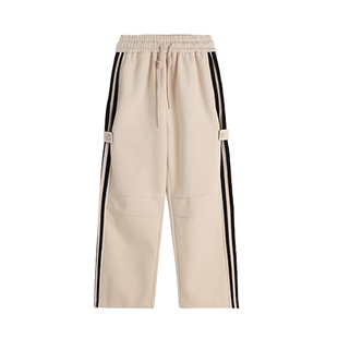 布丁哈鲁女大童裤子2026秋季新款青少年休闲运动初中生长裤