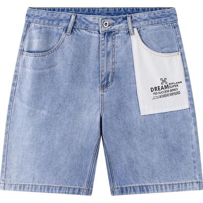 森马韩系潮范水洗牛仔裤男