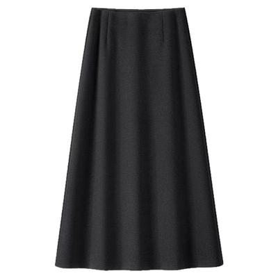 高个子绵羊毛呢半身裙女冬季厚款2025新款高腰显瘦中长裙A字长裙