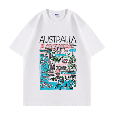 尼墨尔本珀斯布里斯班地标T恤衫