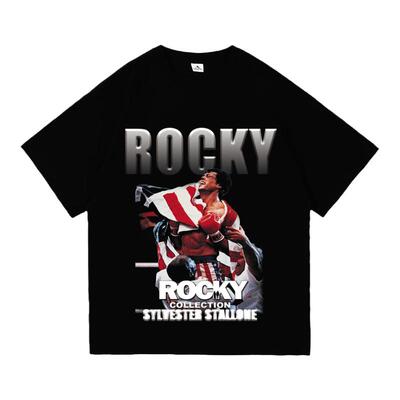 rocky拳击短袖vintage复古大码