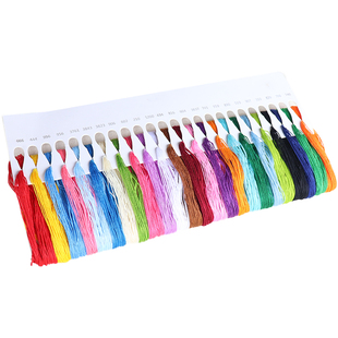 鞋垫专用线4小根扭成不用分单股粗线十字绣配线补线34种彩色棉线