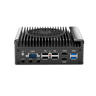 岩控迷你工控机J4125/N305/N100无风扇嵌入电脑小主机多用途主机