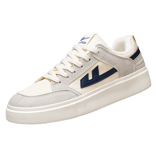 回力帆布男鞋冬季加绒保暖二棉鞋运动百搭休闲初中生爆款小白板鞋