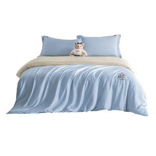 TeenieWeenie豪华风60支兰精天丝四件套丝滑裸睡凉感被套罩床笠款