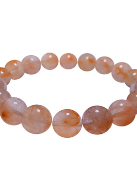 天然顺发橘黄兔毛单圈手链饰品女