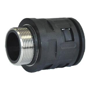 蓝江LAND 金属外螺纹波纹管接头黄铜镀镍外丝牙尼龙塑料快速接头