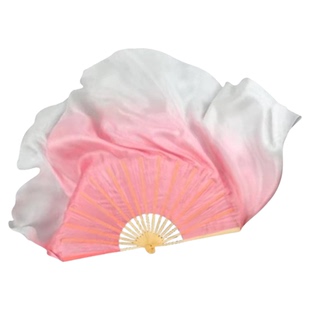 芙蓉醉舞蹈扇子真丝藕粉倒染渐变儿童中国舞古典舞跳舞专用大扇子