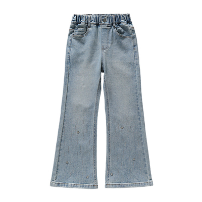 女童喇叭裤儿童高弹牛仔裤