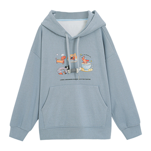 小草宽松定制超火小众不撞款上衣女大码胖mm秋冬减龄洋气加绒卫衣