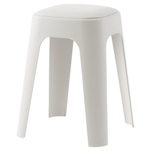 全友家居现代简约餐桌凳子客厅家用可叠放椅子休闲塑料凳KD