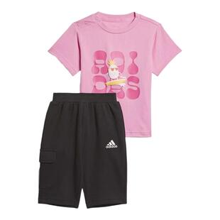 adidas/阿迪达斯女童圆领短袖运动休闲套装IT1811