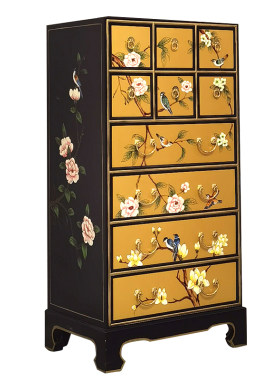 亚帕奇中古风茶室卧室客厅10斗柜