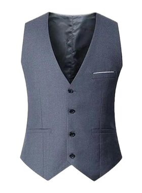 韩版男马甲西装修身西服背心春秋休闲免烫商务礼服伴郎职业正装潮