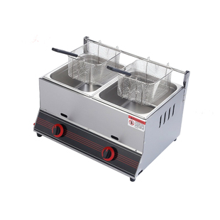 燃气油炸锅商用煤气液化气油炸炉摆摊机加厚油炸机炸串薯条关东煮