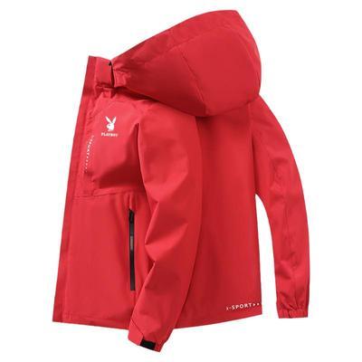 花花公子冲锋衣男春秋季防风防水