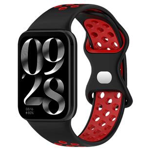 适用红米小米手环9pro表带红米手表6/5/4硅胶双色镂空液体硅胶腕带智能手表8pro运动透气双色手表链配件男女