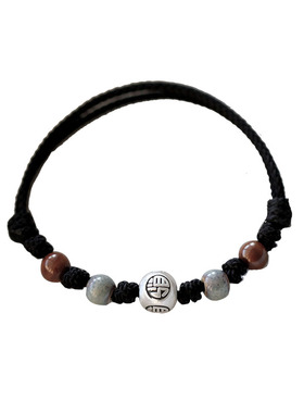 足银999陶瓷手链新中式复古国风