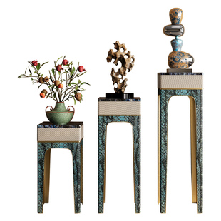 高级轻奢花几后现代客厅卧室书房置物架定制装饰摆件意式落地花架