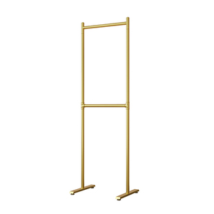 衣架落地家用铁艺简易挂衣架衣服收纳架子简约立式小型双层衣帽架