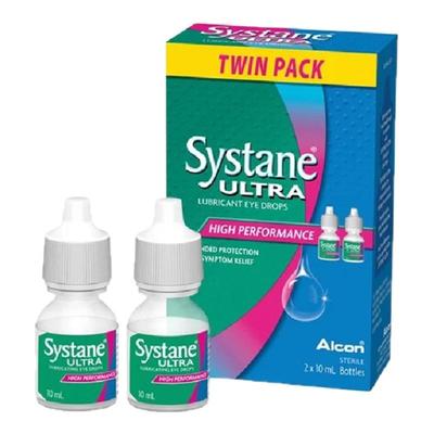 新西兰思然Systane Ultra眼药水双瓶人工眼泪2X10ml加强高清保湿