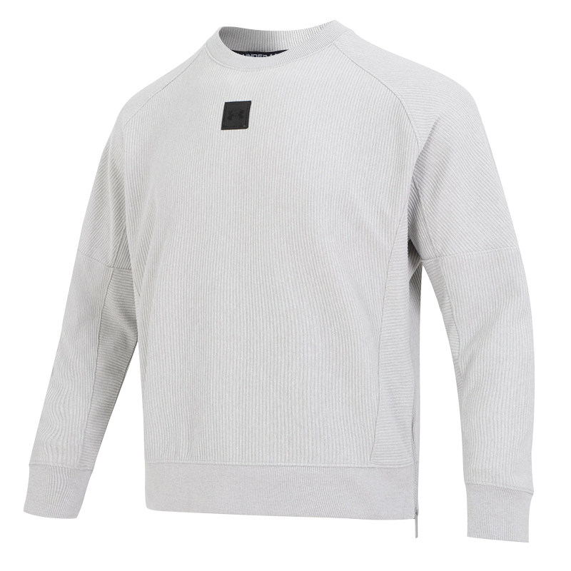 安德玛UA卫衣秋冬Ottoman男子抓绒保暖圆领运动上衣套头衫1373877