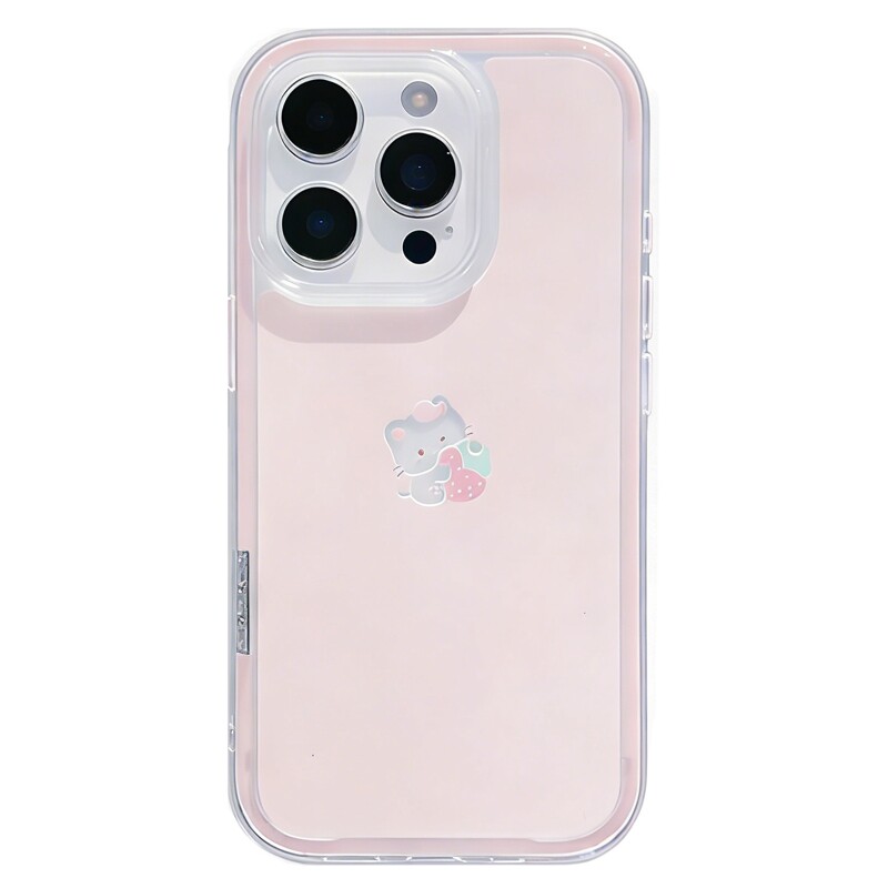 小清新猫咪草莓适用苹果17promax手机壳新品高级感iPhone16/15pro网红爆款手机壳14/13/12好看的外壳保护套女