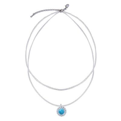 甜妹风锁骨链Mell双层宝石