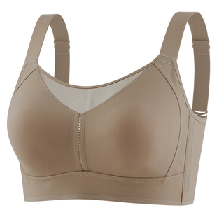 安娜蜜语大胸显小兔耳杯防凸点内衣大码无痕无钢圈提拉防下垂文胸