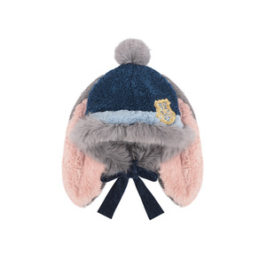 十三余童装【迪士尼疯狂动物城2朱迪-绒绒兔警官】斜挎包兔耳朵帽