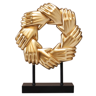 合作共赢摆件办公室柜子装饰品公司书柜老板领导桌面工艺品纪念品