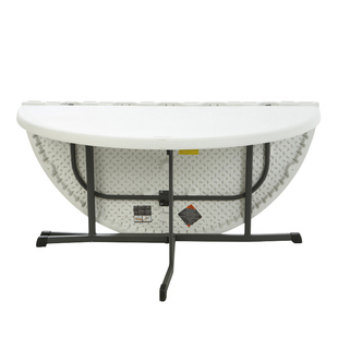 lifetime轻型折叠桌简约餐桌饭店酒店圆桌塑料聚餐圆形10人便携