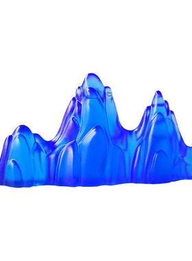 工艺琉璃书法摆放中式风假山造景