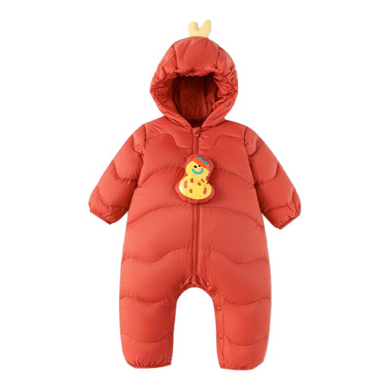巴拉巴拉宝宝羽绒连体衣外出服冬