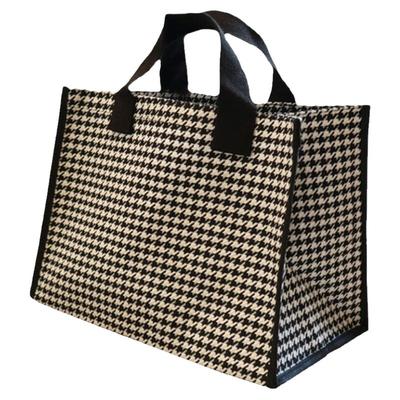 千鸟欧美时尚格子大容量帆布包