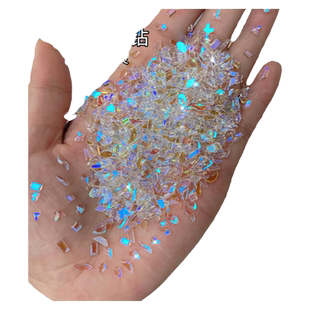 网红同款温精灵极光钻美甲钻小号异形钻美甲店专用超闪玻璃钻饰品