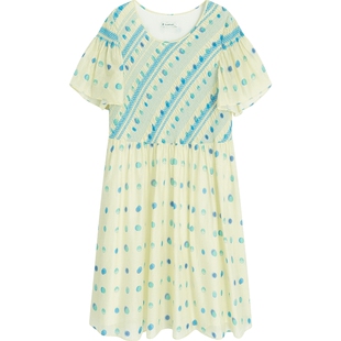 播2023夏商场同款斜向彩色花式波点与宝可梦连衣裙女BDQ2LD1426