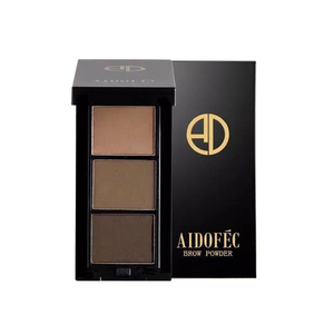 aidofec爱得菲三色眉粉不易晕染易上色防水防汗自然化妆师初学者