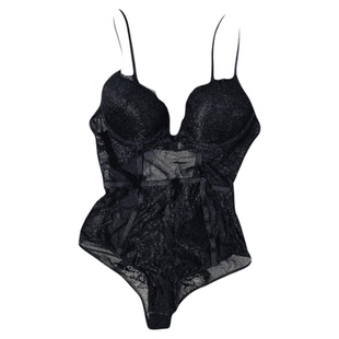 性感蕾丝欧美胸衣连体内衣吊带大露背大胸有钢圈文胸镂空超薄背心