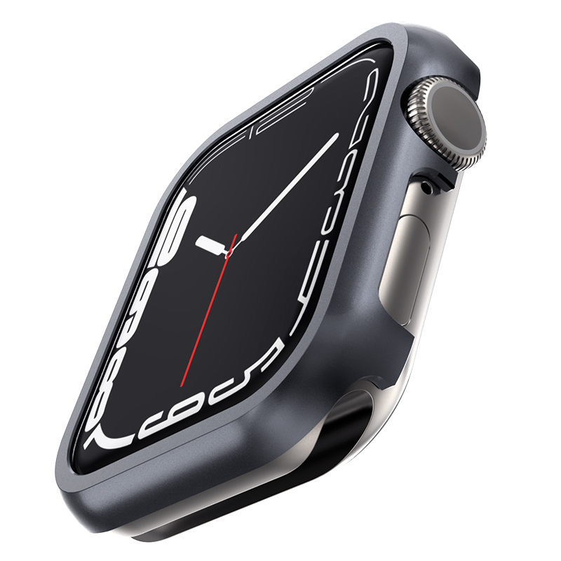 适用iwatch8半包保护钢壳苹果s7手表apple watch6/5/4/SE铝合金套壳s6表壳iphonewatch表盘保护框ultra秒变壳