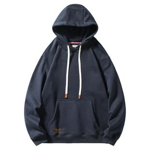 重工水洗！日系复古！外贸男装秋季情侣款加绒保暖休闲连帽卫衣潮