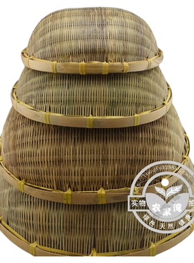 竹编半圆半球筲箕茶荷装载用具餐厅超市晾晒沥水沥干用具绘画装饰