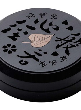 镂空黑檀盘香盒木质创意