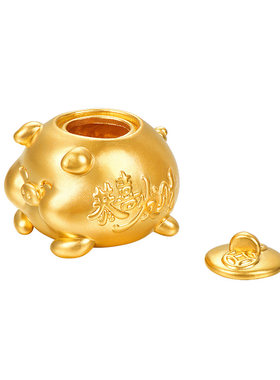 明牌珠宝黄金金猪存钱罐