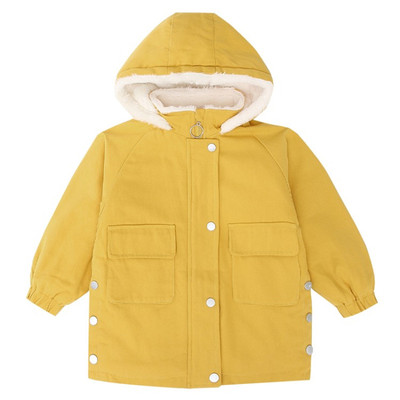 女童外套秋冬款加绒加厚洋气棉服