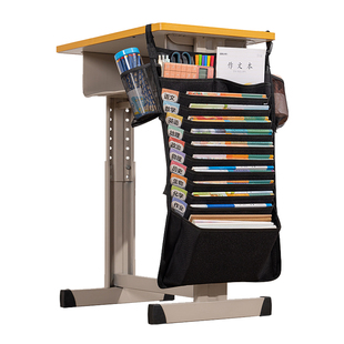 得力书袋大容量课桌收纳挂袋初中生挂书袋学生书本课桌收纳神器高中生书桌书挂多功能书立放书袋子桌边带放书