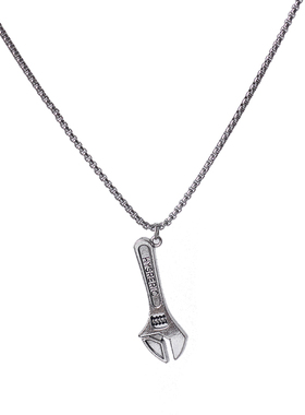 钛钢男女皆可扳手项链