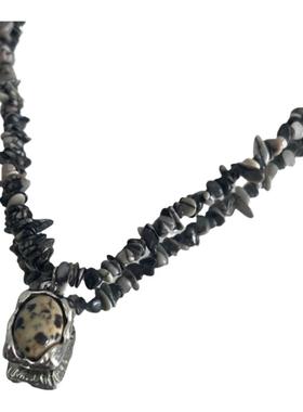 沙滩风碎石项链男不规则高级感