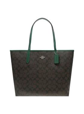 COACH/蔻驰女士皮质单肩手提包