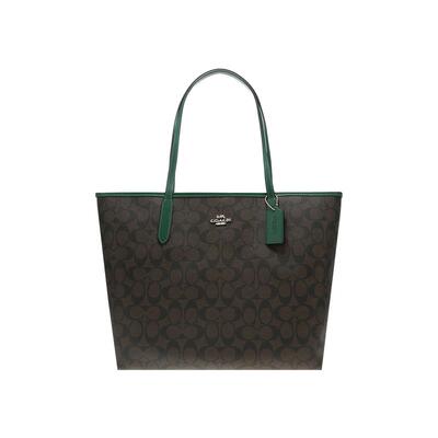 COACH/蔻驰女士皮质单肩手提包